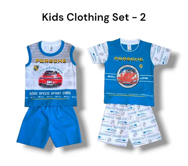 Set_of_2_Blue_Hosiery_Cotton_T-Shirt_With_Shorts_|_For_Baby_Boys_&_Girls