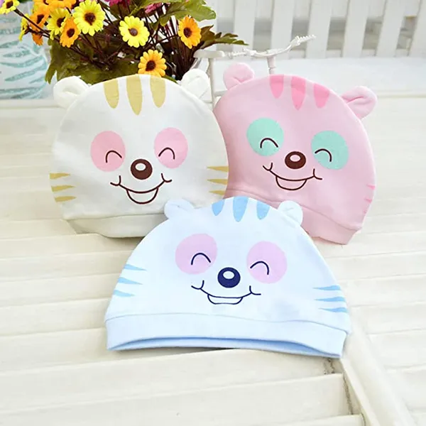 Pack_of_3_Multicolor_Cute_Cartoon_Print_Infant_Hat_|_For_Baby_Boys_&_Girls