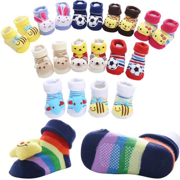 Pair_of_6_Multicolor_Anti_Slip_Cotton_Socks_|_For_Baby