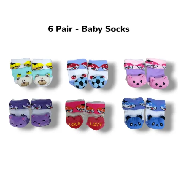 Pack_Of_6_Pair_Cotton_Teddy_Cartoon_Face_Ankle_Socks_|_Anti-Slip_Newborn_Socks