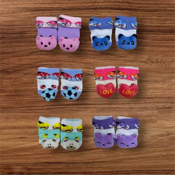 Pack_Of_6_Pair_Cotton_Teddy_Cartoon_Face_Ankle_Socks_|_Anti-Slip_Newborn_Socks