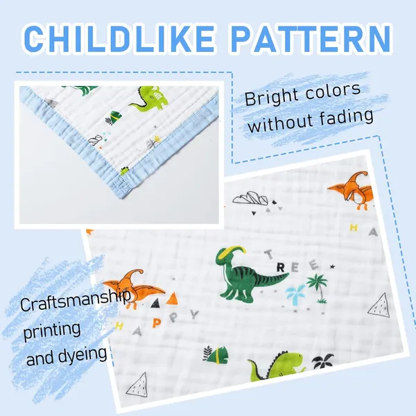 White_6_Layers_Breathable_Cotton_Muslin_Blankets_For_Toddler_|_100_x_100_Cm