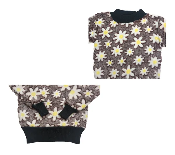 Brown_Round_Neck_Flower_Pattern_Sweater_|_For_Baby_Girls_&_Boys