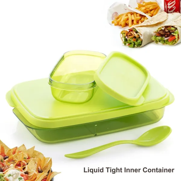 Green_Food_Grade_Plastic_Leak_Proof_Reusable_2_Containers_Lunch_Box_with_Spoon_|_For_Kids_|_590_ml