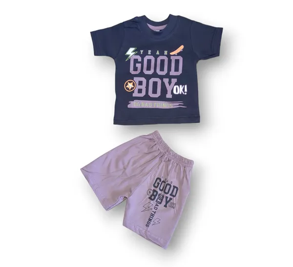 Set_of_2_Multicolor_Cotton_Half_Sleeve_T-Shirt_With_Shorts_Set_|_For_Baby_Boys_&_Girls