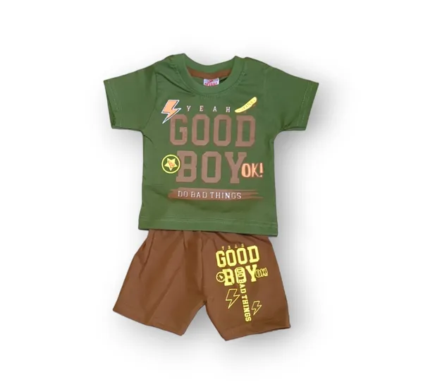 Set_of_2_Multicolor_Cotton_Half_Sleeve_T-Shirt_With_Shorts_Set_|_For_Baby_Boys_&_Girls