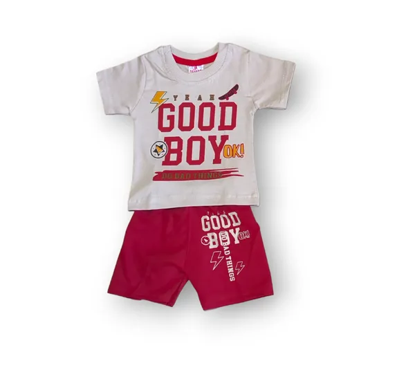 Set_of_2_Multicolor_Cotton_Half_Sleeve_T-Shirt_With_Shorts_Set_|_For_Baby_Boys_&_Girls