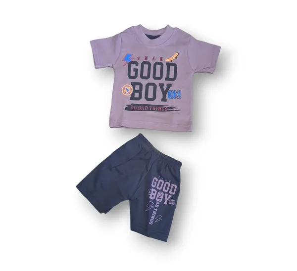 Set_of_2_Multicolor_Cotton_Half_Sleeve_T-Shirt_With_Shorts_Set_|_For_Baby_Boys_&_Girls