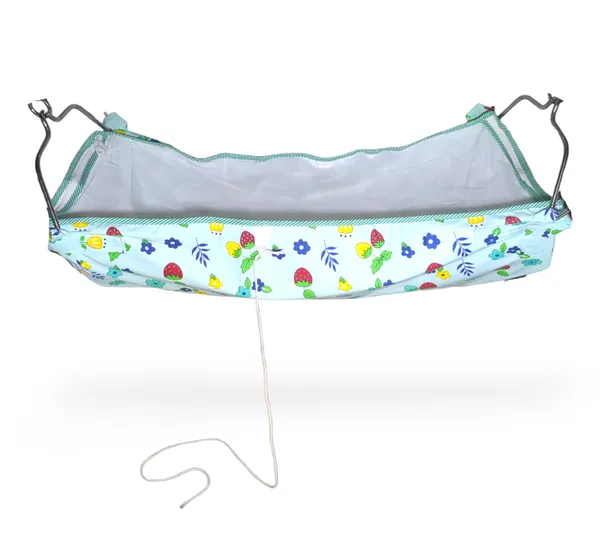 Green_Khoya_Cradle_Cotton_Cloth_Zoli_With_Mosquito_Net