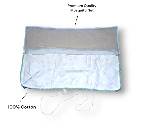 Green_Khoya_Cradle_Cotton_Cloth_Zoli_With_Mosquito_Net