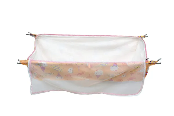 Orange_Khoya_Cradle_Cotton_Cloth_Zoli_With_Mosquito_Net