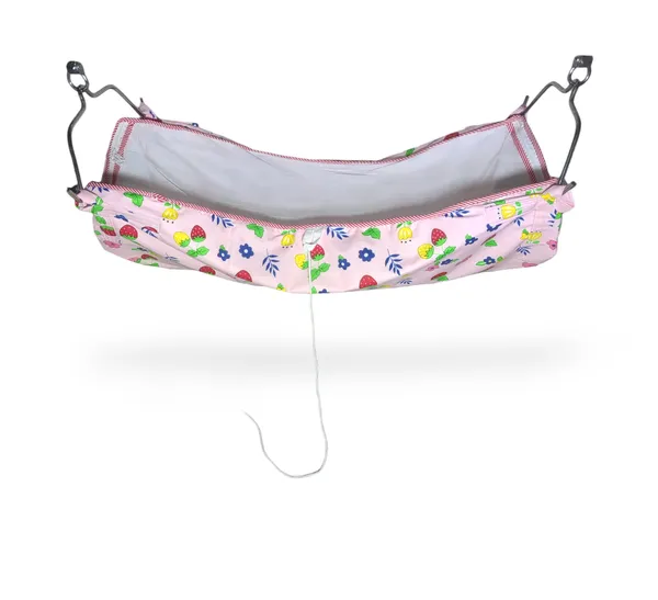 Pink_Khoya_Cradle_Cotton_Cloth_Zoli_With_Mosquito_Net