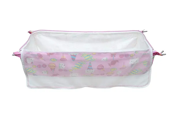 Pink_Khoya_Cradle_Cotton_Cloth_Zoli_With_Mosquito_Net