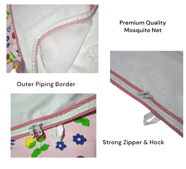 Pink_Khoya_Cradle_Cotton_Cloth_Zoli_With_Mosquito_Net