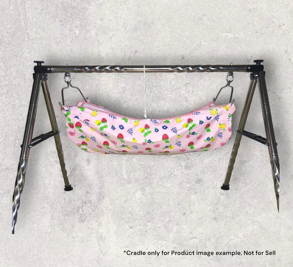 Pink_Khoya_Cradle_Cotton_Cloth_Zoli_With_Mosquito_Net