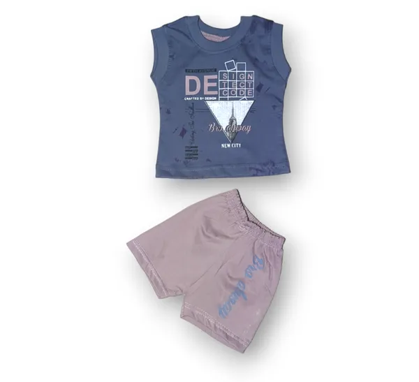 Set_of_2_Multicolor_Cotton_Sleeveless_T-Shirt_With_Short_|_For_Baby_Boys_&_Girls