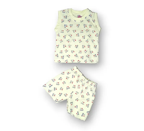 Set_of_2_Multicolor_Cotton_Sleeveless_T-Shirt_With_Short_|_For_Baby_Boys_&_Girls