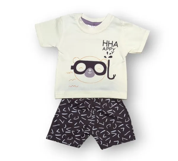 Set_of_2_Multicolor_Cotton_Half_Sleeve_T-Shirt_With_Shorts_Set_|_For_Baby_Boys_&_Girls