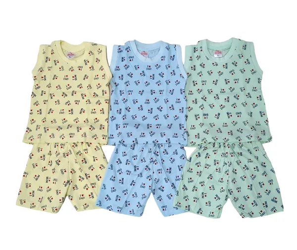 Set_of_3_Multicolor_Hosiery_Cotton_T-Shirt_&_Shorts_Set_|_For_Baby_Boy_&_Girl