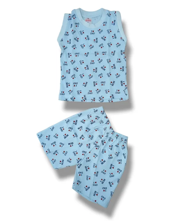 Set_of_3_Multicolor_Hosiery_Cotton_T-Shirt_&_Shorts_Set_|_For_Baby_Boy_&_Girl