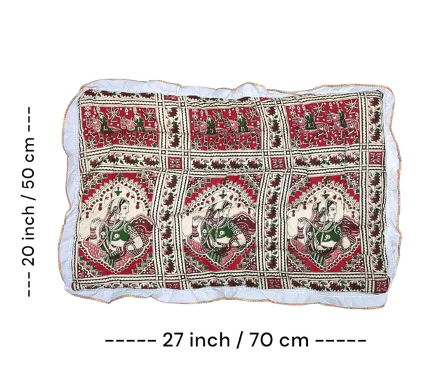Set_of_4_Rajwadi_Printed_Pure_Cotton_Godadi_Bed_with_Baby_Cradle
