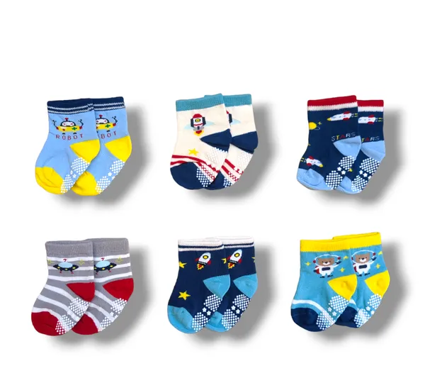 Pair_of_6_Multicolor_Anti_Slip_Cotton_Socks_|_For_Baby
