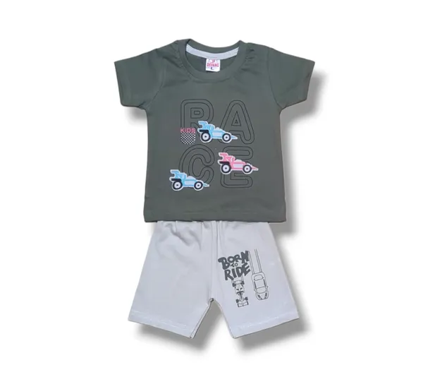 Set_of_2_Multicolor_Cotton_Half_Sleeve_T-Shirt_With_Shorts_Set_|_For_Baby_Boys_&_Girls