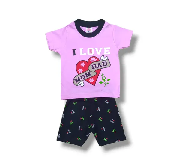 Set_of_2_Multicolor_Cotton_Half_Sleeve_T-Shirt_With_Shorts_Set_|_For_Baby_Boys_&_Girls