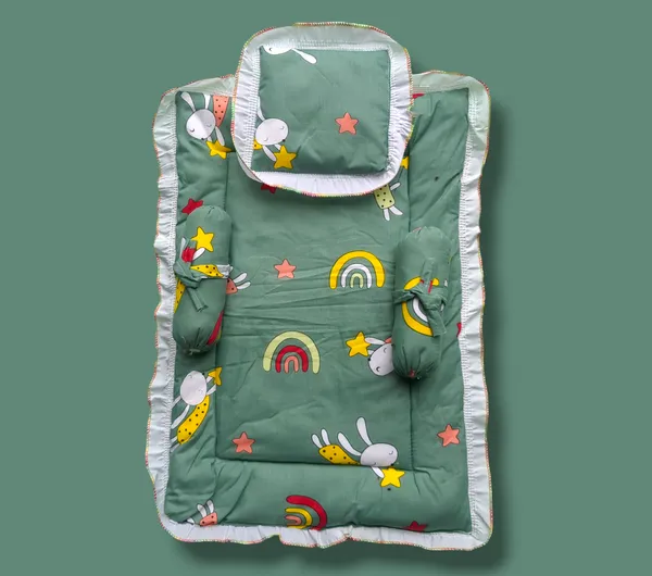 Set_of_4_Green_Super_Soft_Bedding_Set_For_Baby
