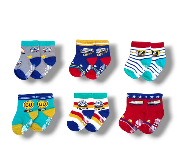Pair_of_6_Multicolor_Cotton_Ankle_Length_Socks_|_For_Baby