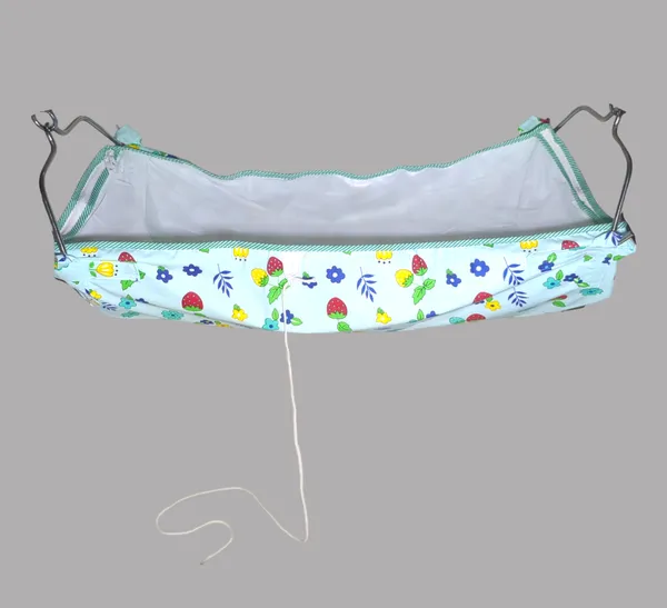 Green_Khoya_Cradle_Cotton_Cloth_Zoli_With_Mosquito_Net