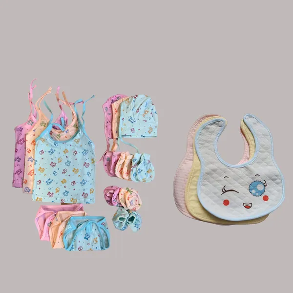 Set_of_18_Piece_Multicolor_Cotton_Baby_Apron_Bib_With_Titch_Button_|_Jhabla_Set_With_Caps,_Nappies,_Mitten,_Booties
