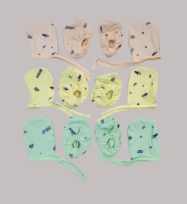 Pair_of_6_Multicolor_Soft_Hosiery_Cotton_Mittens_&_Socks_Set_|_3_Pairs_Mittens,_3_Pairs_Socks