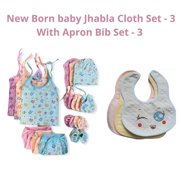 Set_of_18_Piece_Multicolor_Cotton_Baby_Apron_Bib_With_Titch_Button_|_Jhabla_Set_With_Caps,_Nappies,_Mitten,_Booties