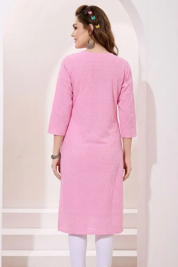 Rosy_Pink_Rayon_Chikankari_Straight_Kurta_for_Women