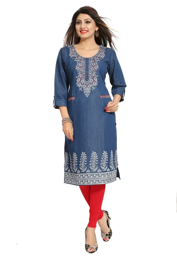 Denim_Tunic_with_Pockets_and_Thread_Work
