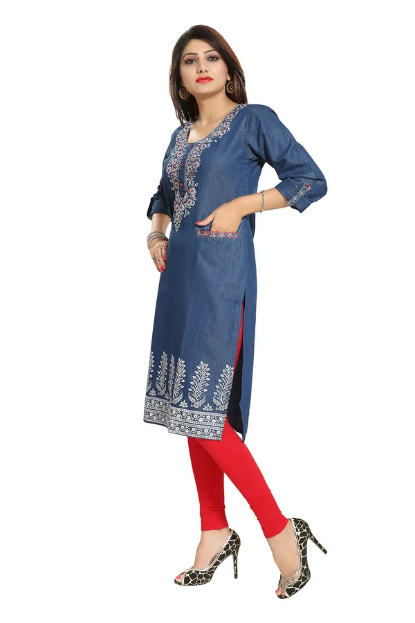 Denim_Tunic_with_Pockets_and_Thread_Work