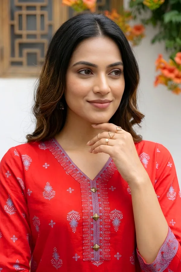 Womens_Red_Rayon_Short_Kurti_with_Ethnic_Motif_Print_and_V_Neck