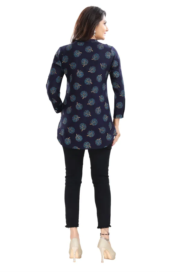 Blue_Rayon_Geometric_Print_Short_Tunic_Top