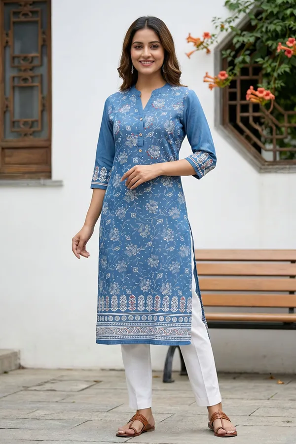 Indigo_Ban_Collar_Denim_Kurti_for_Women_with_Ethnic_Print_and_Thread_Work