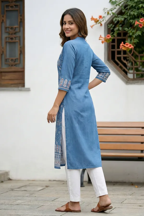 Indigo_Ban_Collar_Denim_Kurti_for_Women_with_Ethnic_Print_and_Thread_Work