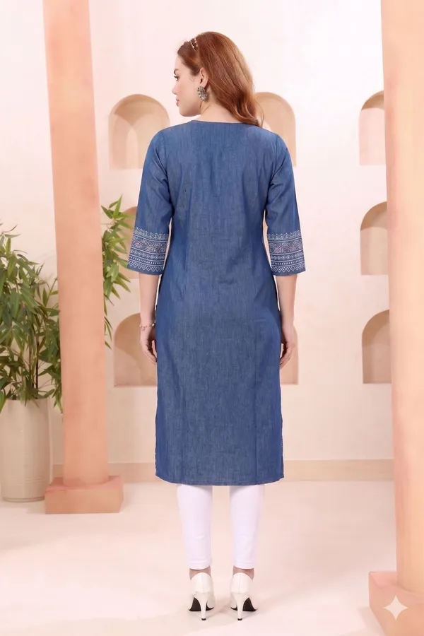 Indigo_Round_Neck_Denim_Kurti_for_Women_with_Ethnic_Print_and_Thread_Work