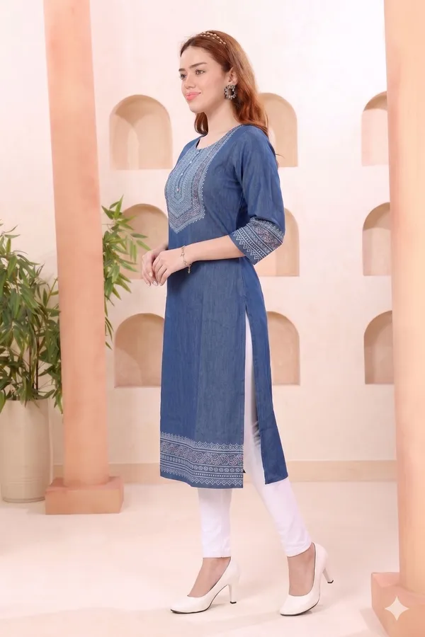 Indigo_Round_Neck_Denim_Kurti_for_Women_with_Ethnic_Print_and_Thread_Work