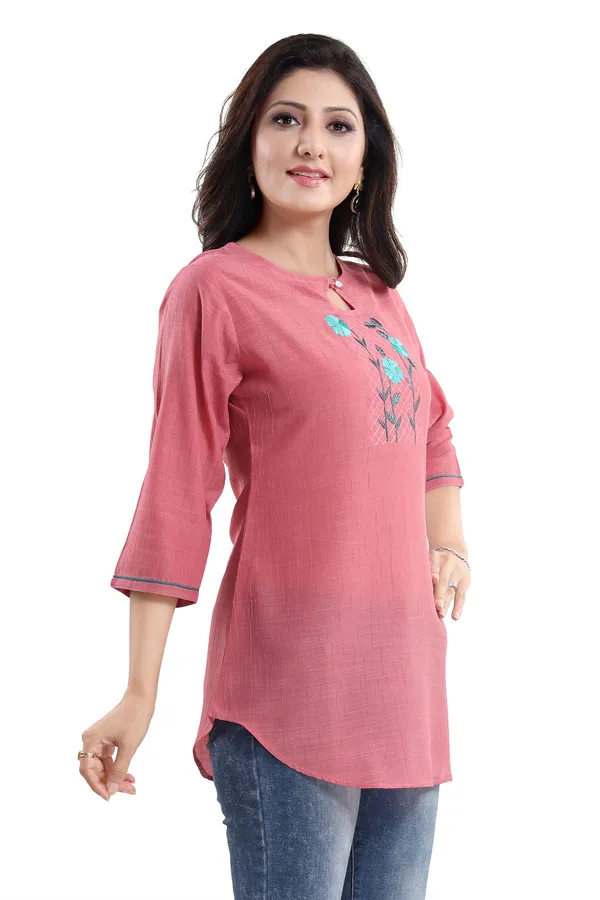 ONION_PINK_WRINKLE_FABRIC_TUNIC_TOP_WITH_EMBROIDERY_BUTA
