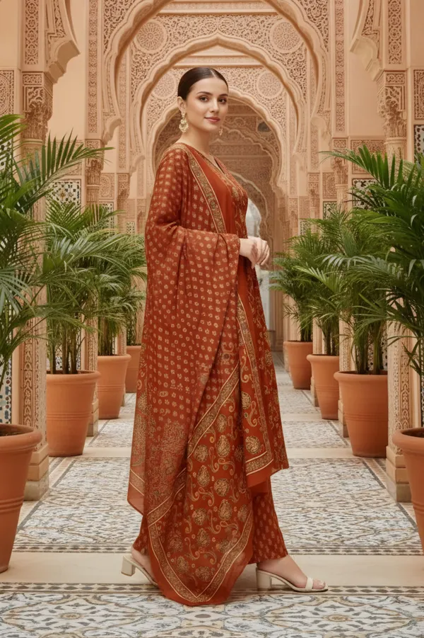 Rust_Jaipuri_Print_Cotton_Flared_3_Piece_Suit_Set_with_Dupatta_for_Women