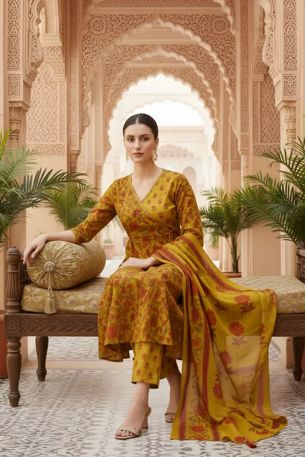 Yellow_Jaipuri_Print_Cotton_Flared_3_Piece_Suit_Set_with_Dupatta_for_Women