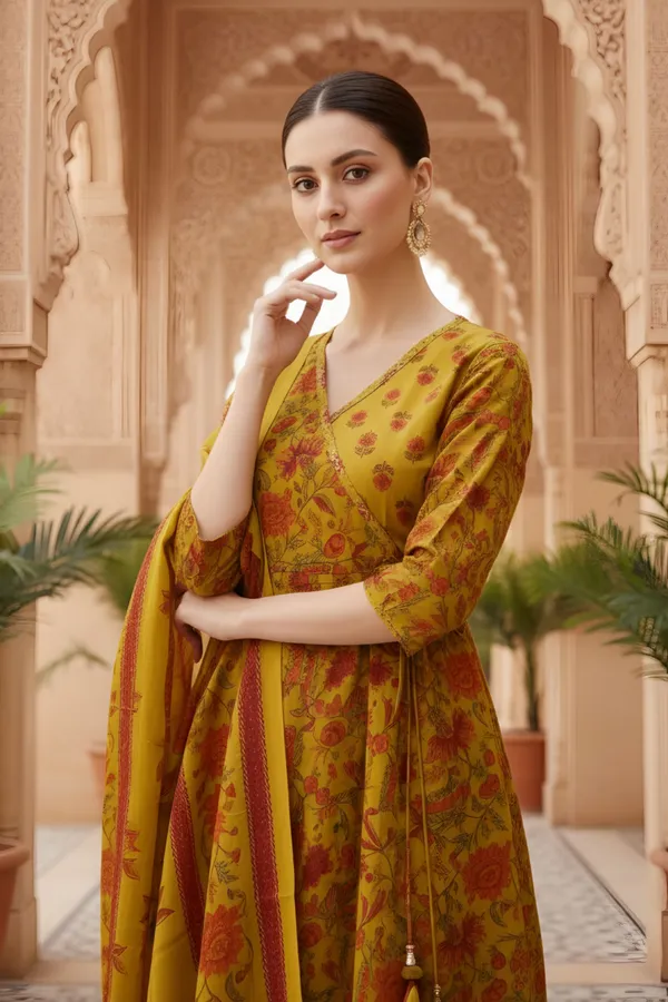 Yellow_Jaipuri_Print_Cotton_Flared_3_Piece_Suit_Set_with_Dupatta_for_Women