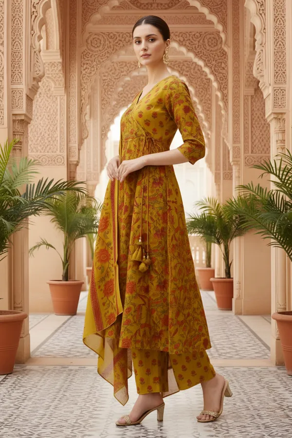 Yellow_Jaipuri_Print_Cotton_Flared_3_Piece_Suit_Set_with_Dupatta_for_Women