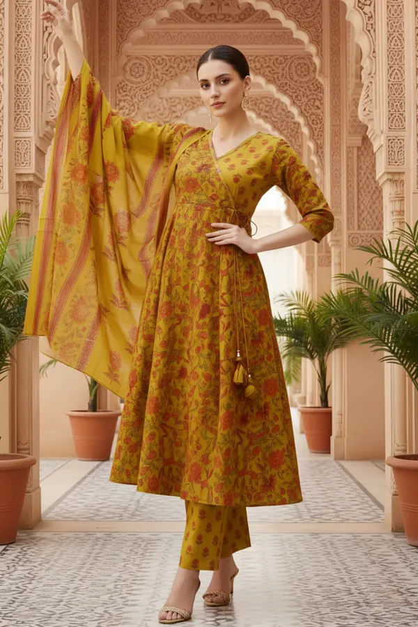 Yellow_Jaipuri_Print_Cotton_Flared_3_Piece_Suit_Set_with_Dupatta_for_Women