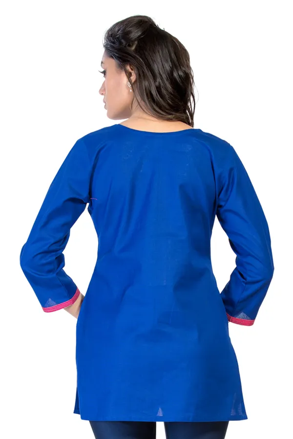 The_Blue_Edge_Short_Designer_Cotton_Tunic